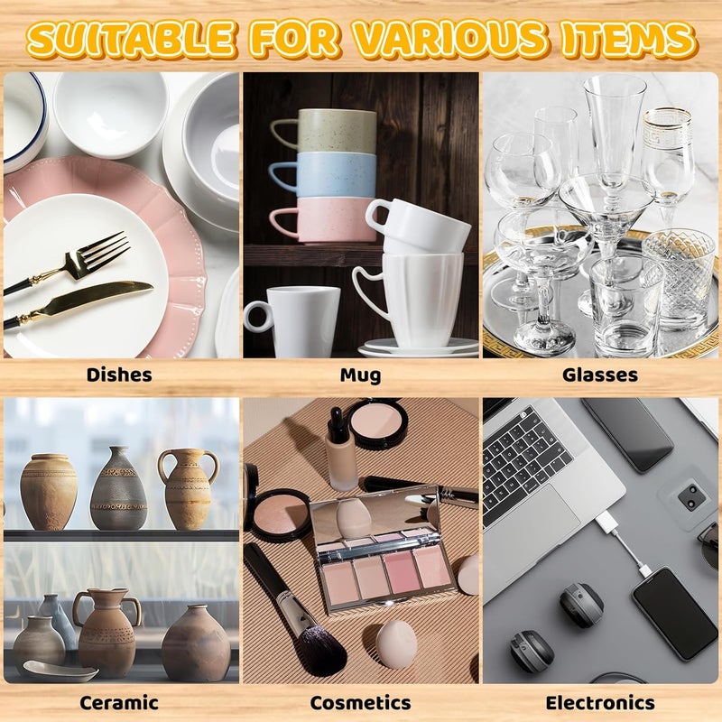 VIOBEPASS 160 Pcs Packing Moving Foam Pouches & Sheets, 5 Sizes Cushion Foam Wrap Pouches with Fragile Stickers for Protect Dishes Cup Glasses Storage Supplies (7.8X7.8", 7.8X12", 12X12", 14X14", 16X16") - Image 5